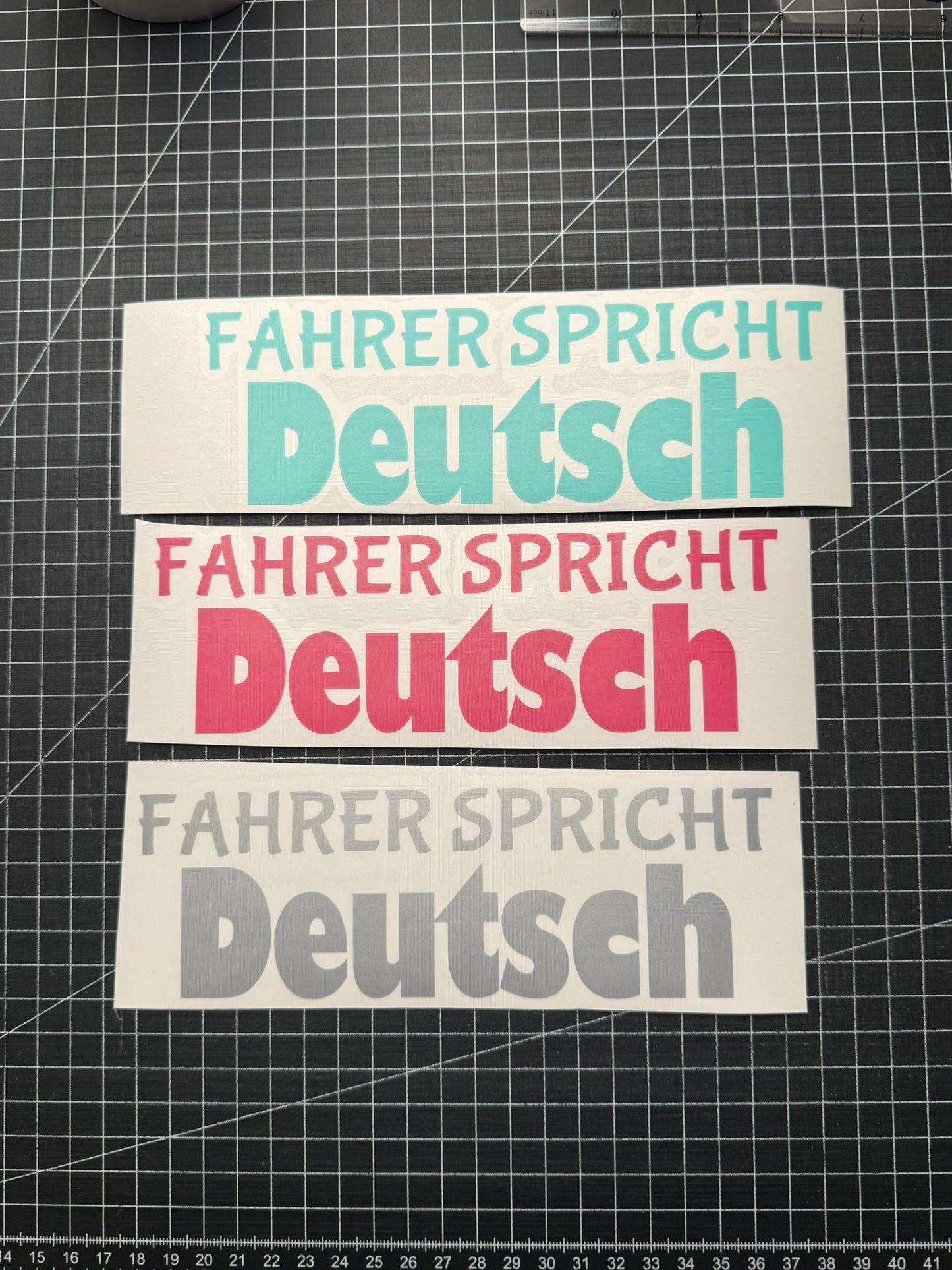 Aufkleber / Sticker - Fahrer spricht DEUTSCH - Gr. S