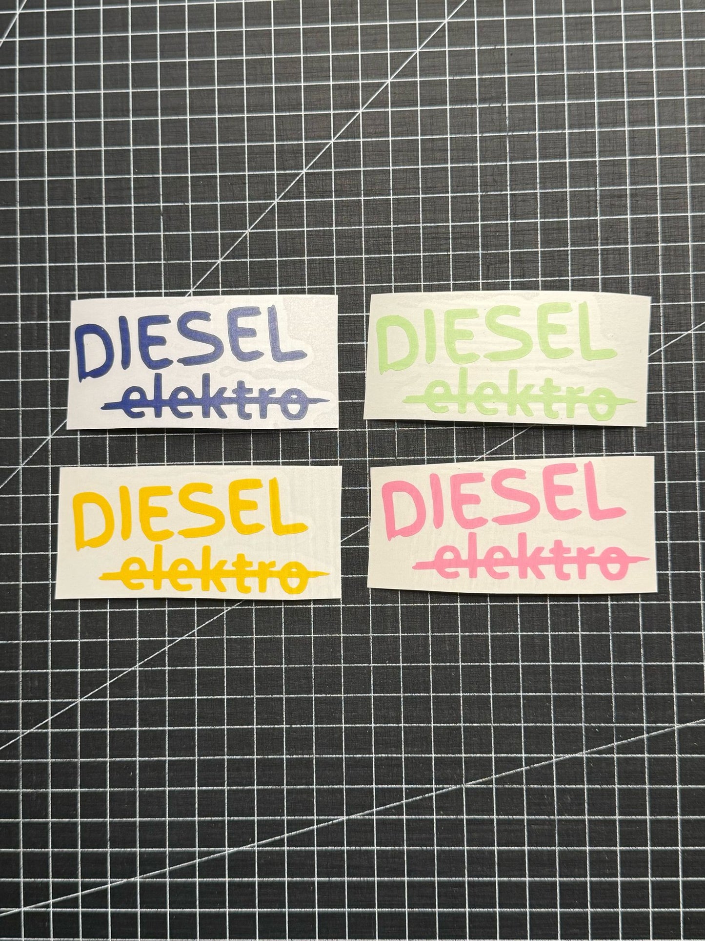 Aufkleber / Sticker - Diesel kein Elektro
