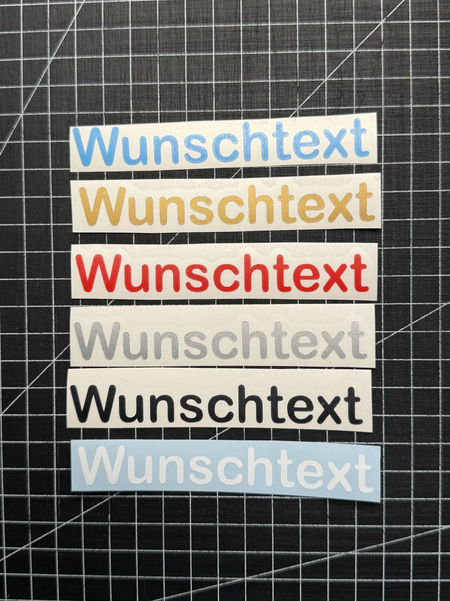 3x Aufkleber / Sticker - Wunschtext - Grösse M - Arial rounded