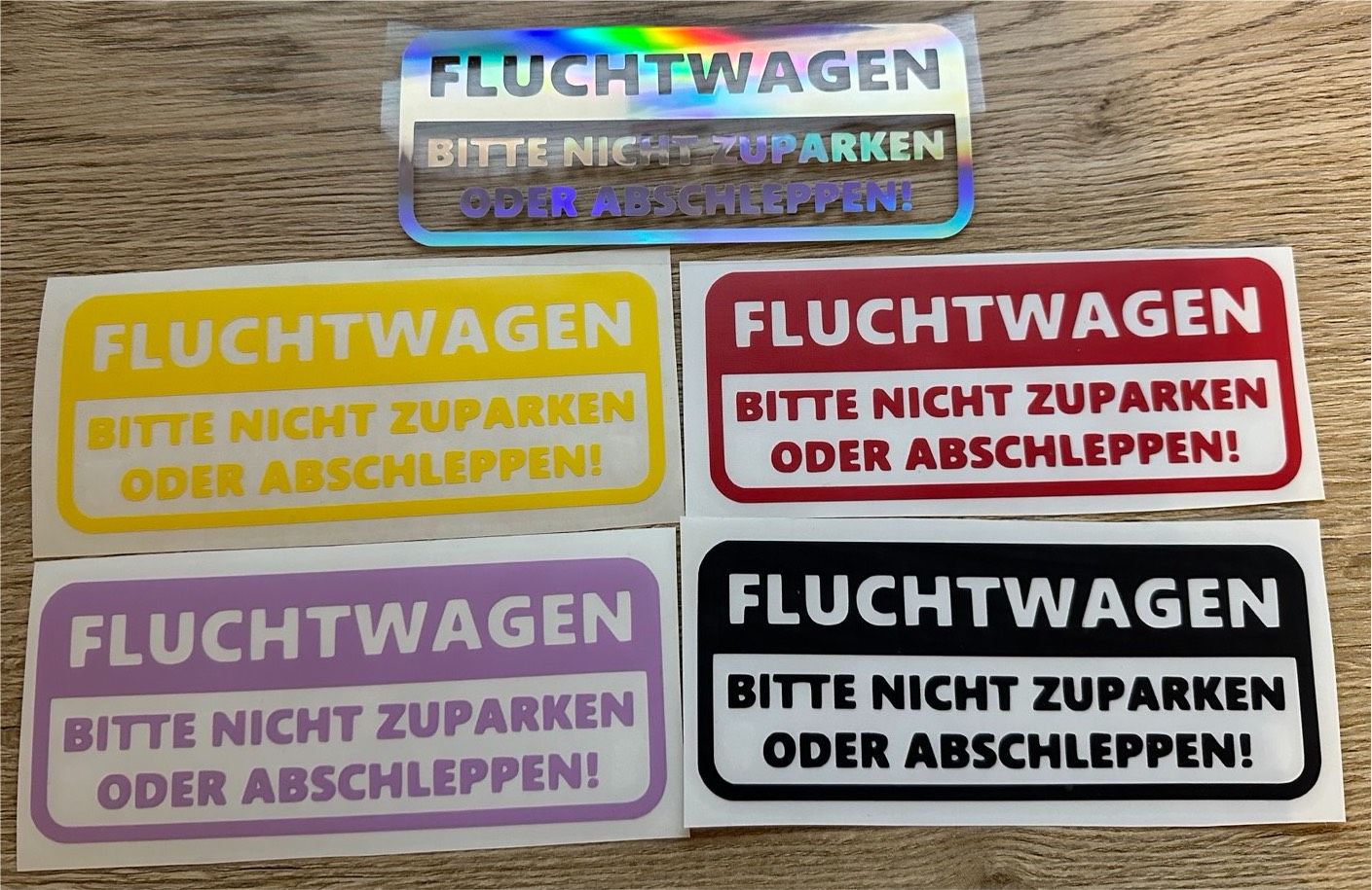 Aufkleber / Sticker - Fluchtwagen