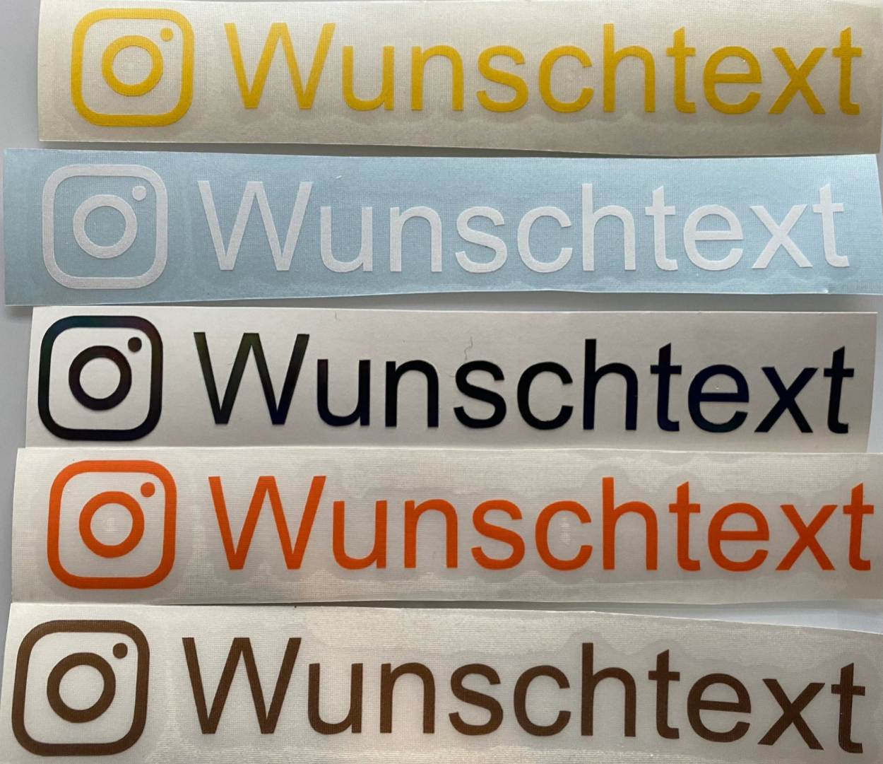 3x Aufkleber / Sticker - Instagram Wunschtext Sozial Media - Grösse M - Arial