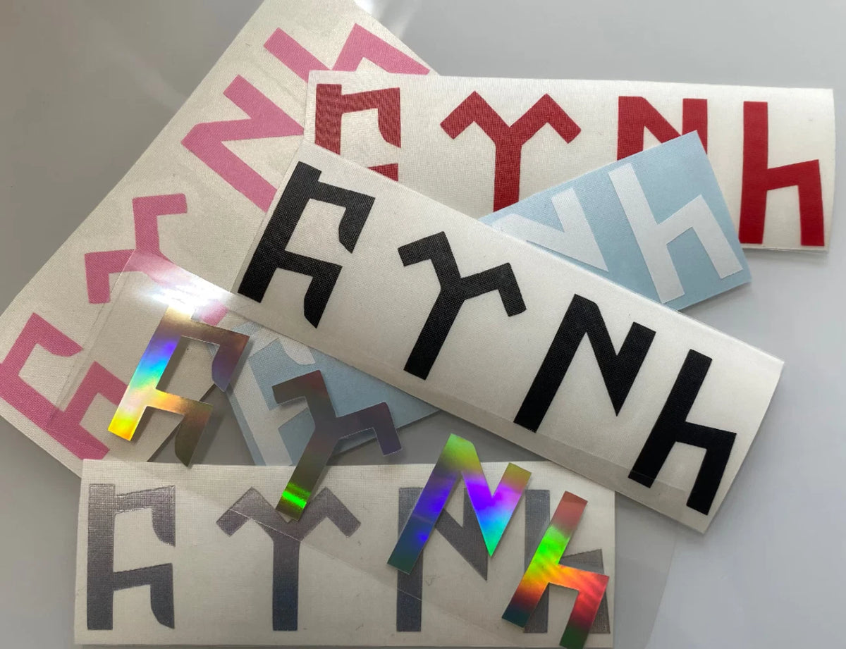 2x Aufkleber / Sticker | Türkei Türk Göktürk-Runenschrift | 20 x 5,5 cm