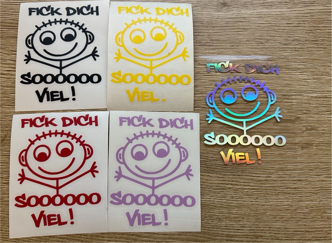 Aufkleber / Sticker - F*ck Dich Sooooo Viel !