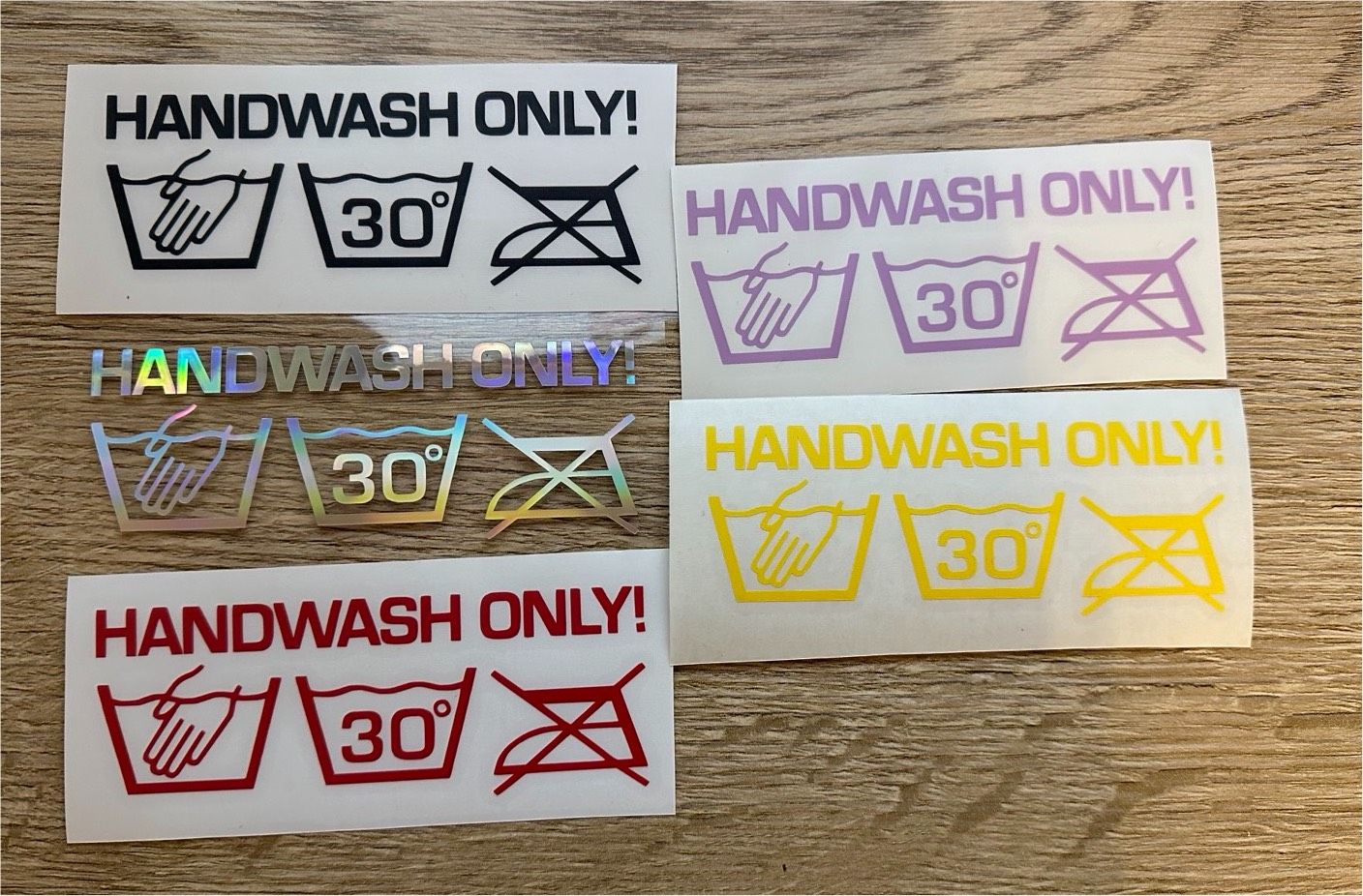 Aufkleber / Sticker - Handwash only !