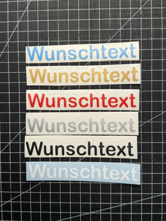 3x Aufkleber / Sticker - Wunschtext - Grösse S - Arial rounded