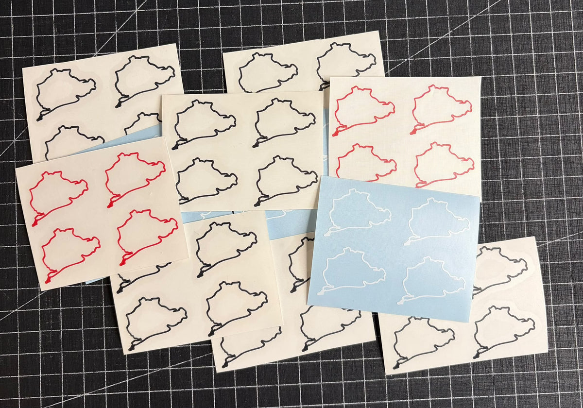 4x Aufkleber / Sticker | Nürburgring | ca. 2,4 x 3 cm
