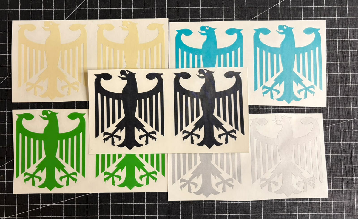 2x Aufkleber / Sticker | Deutschland - GERMANY | ca. 6 x 7 cm
