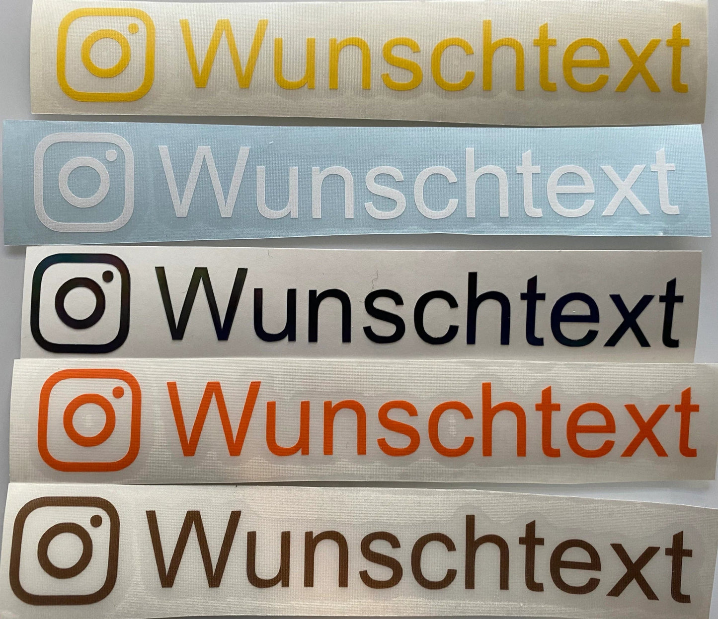 3x Aufkleber / Sticker - Instagram Wunschtext Sozial Media - Grösse S - Arial
