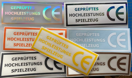 Aufkleber / Sticker - geprüftes Hochleistungs Spielzeug CE