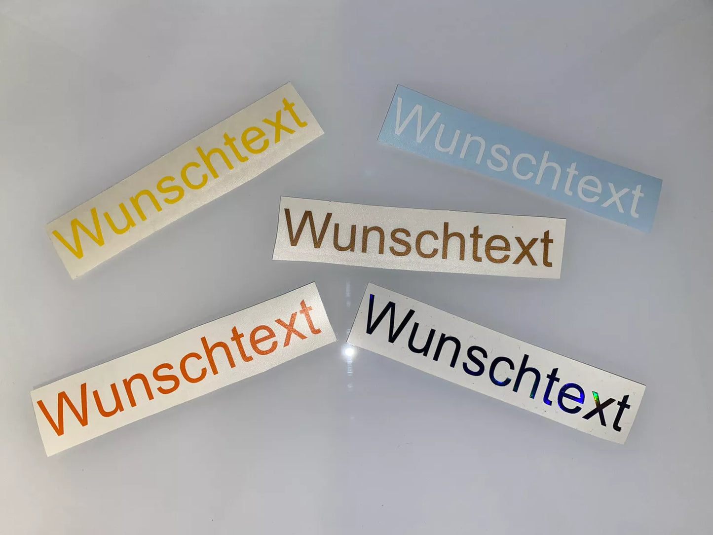3x Aufkleber / Sticker - Wunschtext - Grösse S - Arial