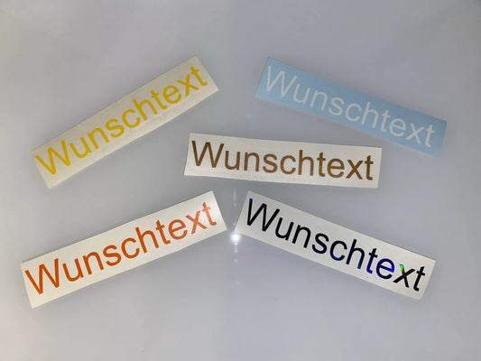 3x Aufkleber / Sticker - Wunschtext - Grösse S - Arial